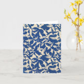 Pigeons in white and blue Rijksmuseum Amsterdam Karte (Gelbe Blume)