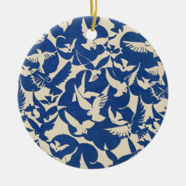 Pigeons in white and blue Rijksmuseum Amsterdam Keramik Ornament