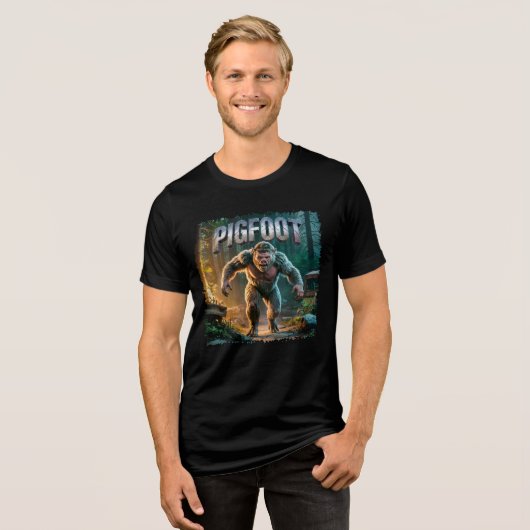 Pigfoot Fotocombo Creature Funny Tri-Blend Shirt (Vorderseite voll)