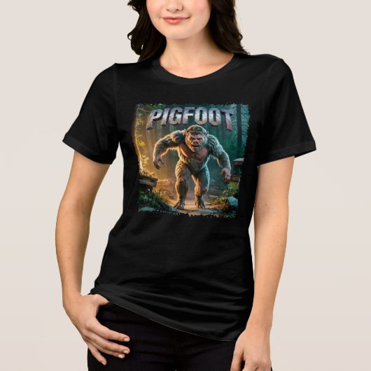 Pigfoot Fotocombo Creature Funny Tri-Blend Shirt (Vorderseite)