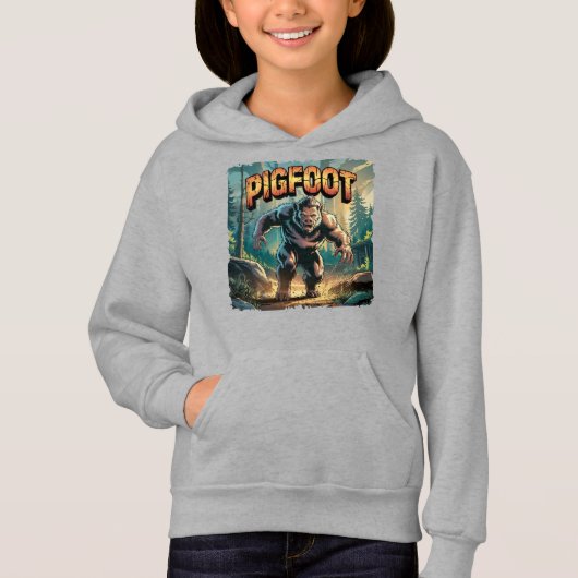 Pigfoot Illustration Combo Creature Funny Hoodie (Vorderseite)
