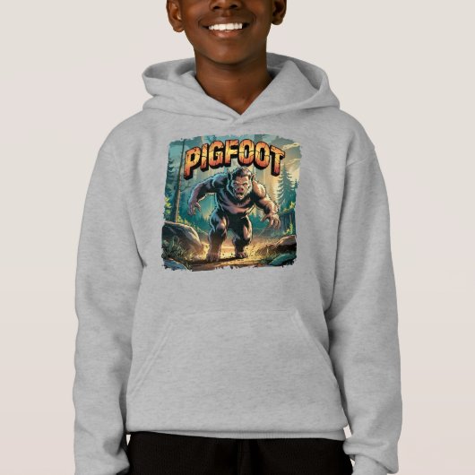 Pigfoot Illustration Combo Creature Funny Hoodie (Vorderseite)