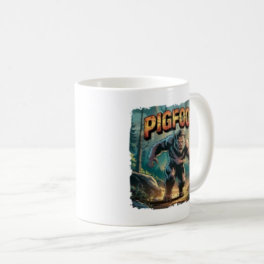 Pigfoot Illustration Combo Creature Funny Kaffeetasse (VorderseiteRechts)