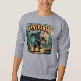 Pigfoot Illustration Combo Creature Funny Sweatshirt
