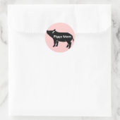 Piggie-Mama Runder Aufkleber (Tasche)
