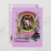 Piggienini Funny Pig Animal Composer Paganini Postkarte (Vorne/Hinten)