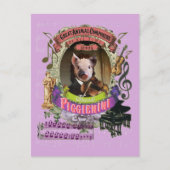 Piggienini Funny Pig Animal Composer Paganini Postkarte (Vorderseite)