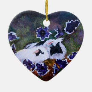 Piggies im Garten Keramik Ornament