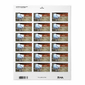 Piggin' Out Farm Life Return Address Labels Adressaufkleber (Vorne)