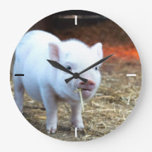 Piggin'out Farm Life Wall Clock