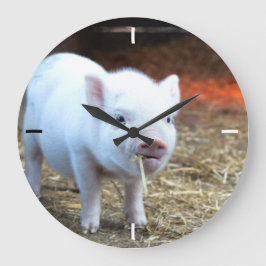 Piggin'out Farm Life Wall Clock Große Wanduhr