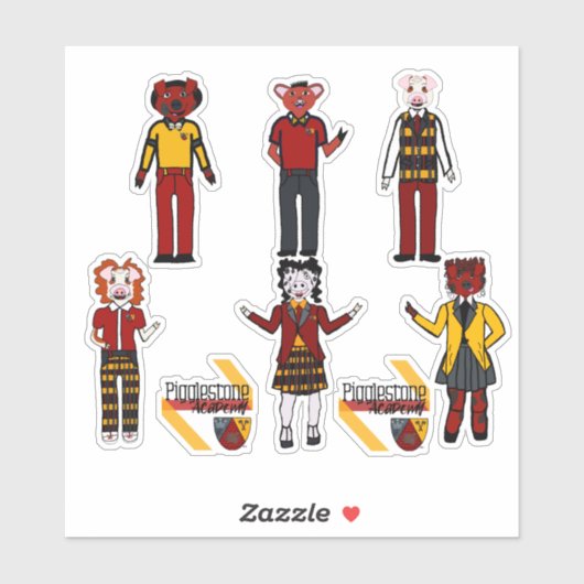 Pigglestone Academy Class Stickers Aufkleber (Blatt)