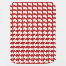 Piggly Wiggly Red White Baby Blanket Babydecke