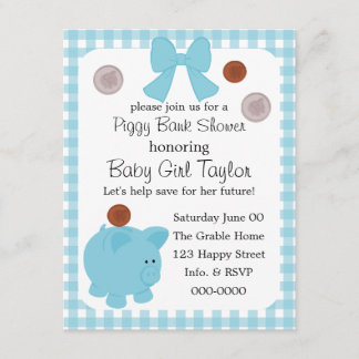 Piggy Bank Baby Shower Einladung