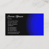 Piggy Bank - Blue on Black Visitenkarte (Rückseite)