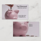 Piggy Bank Bront u. hintere Visitenkarten Visitenkarte (Vorne/Hinten)