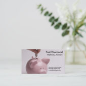 Piggy Bank Bront u. hintere Visitenkarten Visitenkarte (Stehend Vorderseite)