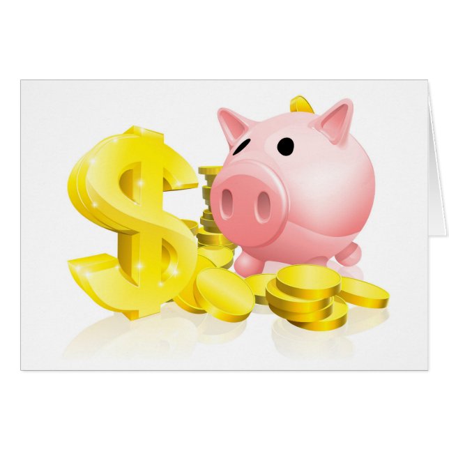 Piggy Bank des Dollarzeichens (Vorderseite (Horizontal))