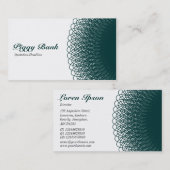 Piggy Bank - Dunkelgrün und Weiß Visitenkarte (Vorne/Hinten)