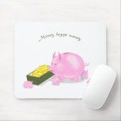 Piggy Bank Family Mousepad (Mit Mouse)