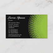 Piggy Bank - Grün auf schwarz Visitenkarte (Rückseite)