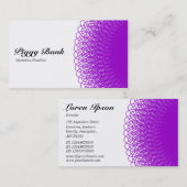 Piggy Bank - Lila und weiß Visitenkarte (Vorne/Hinten)