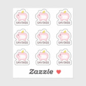 Piggy Bank Money Rettend Tracker Mini Bujo Planer Aufkleber (Blatt)