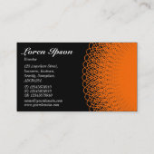 Piggy Bank - Orange auf schwarz Visitenkarte (Rückseite)