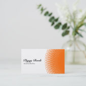 Piggy Bank - Orange und Weiß Visitenkarte (Stehend Vorderseite)