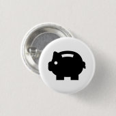 "Piggy Bank-" Piktogramm-Knopf Button (Vorne & Hinten)