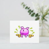 Piggy Bank Postkarte (Stehend Vorderseite)