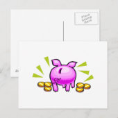 Piggy Bank Postkarte (Vorne/Hinten)