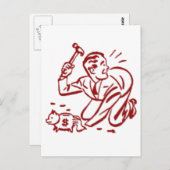 piggy bank postkarte (Vorne/Hinten)