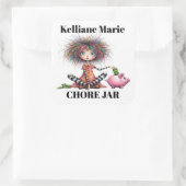 Piggy Bank Quadratischer Aufkleber (Tasche)