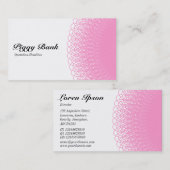 Piggy Bank - Rosa und Weiß Visitenkarte (Vorne/Hinten)