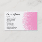 Piggy Bank - Rosa und Weiß Visitenkarte (Rückseite)