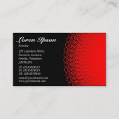 Piggy Bank - Rot auf schwarz Visitenkarte (Rückseite)