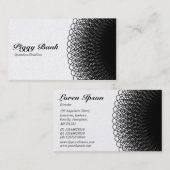 Piggy Bank - Schwarz und Weiß (Gold) Visitenkarte (Vorne/Hinten)