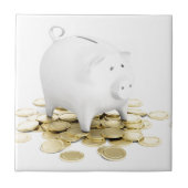 Piggy Bank und Münzen Fliese (Vorderseite)