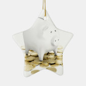 Piggy Bank und Münzen Keramikornament (Rechts)