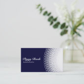 Piggy Bank - White on Deep Blue 000033 Visitenkarte (Stehend Vorderseite)