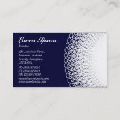 Piggy Bank - White on Deep Blue 000033 Visitenkarte (Rückseite)