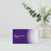 Piggy Bank - White on Deep Lila 330066 Visitenkarte (Stehend Vorderseite)