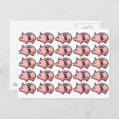 Piggy Banks Postkarte (Vorne/Hinten)