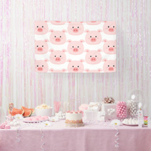 Piggy Birthday Kids Art Banner