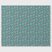 Piggy Christmas Wrapping Paper Geschenkpapier (Flach)