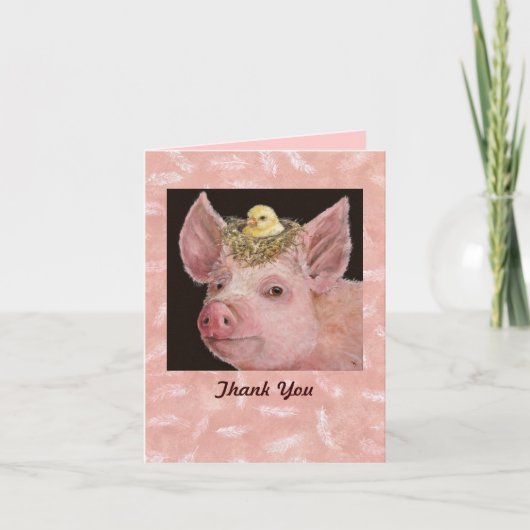 Piggy danke notecard (Vorderseite)