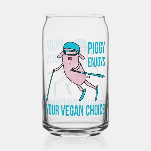 Piggy Enjoys Your Vegan Choice - Dosenglas (Vorderseite)