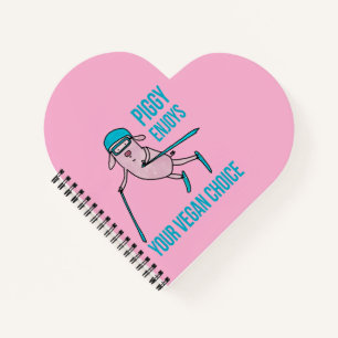 Piggy Enjoys Your Vegan Choice - Notizblock