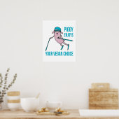 Piggy Enjoys Your Vegan Choice - Poster (Küche)